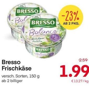 MPreis Bresso Frischkäse 150g Angebot