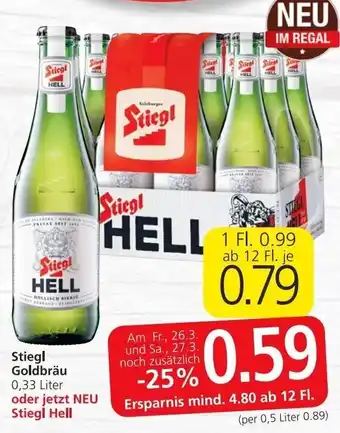Spar Stiegl Goldrau 0.33 Liter Angebot