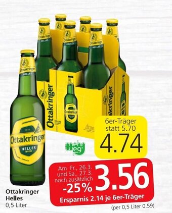 Spar Ottakringer Helles 0.5 Liter Angebot
