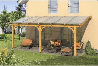 Hornbach Terrassenüberdachung skan holz venezia 648x289 cm eiche hell Angebot