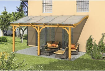Hornbach Terrassenüberdachung skan holz venezia 541x389 cm eiche hell Angebot