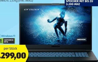 Hofer Core gaming notebook erazer defender p15 Angebot