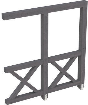 Hornbach Seitenwand andreaskreuz skan holz 205x210 cm schiefergrau Angebot