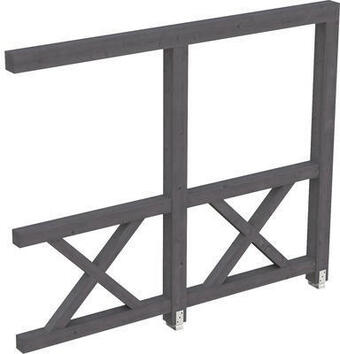 Hornbach Seitenwand andreaskreuz skan holz 255x210 cm schiefergrau Angebot