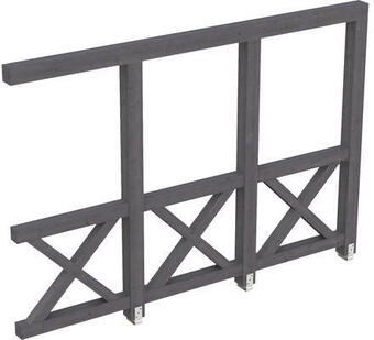 Hornbach Seitenwand andreaskreuz skan holz 305x210 cm schiefergrau Angebot