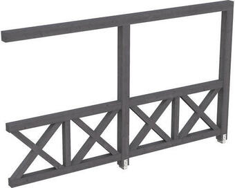 Hornbach Seitenwand andreaskreuz skan holz 355x210 cm eiche schiefergrau Angebot