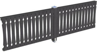 Hornbach Seitenwand balkonschalung skan holz 355x96 cm schiefergrau Angebot