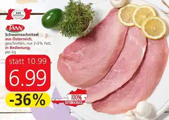 Spar Tann Schweinsschnitzel aus Österreich Angebot