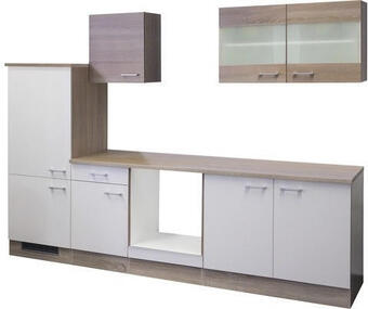 Hornbach Küchenleerblock flex well samoa l-270-2206-050 weiß/sanoma eiche 270 cm Angebot