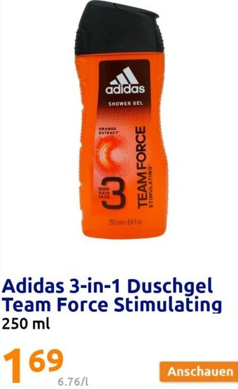 Action Adidas 3-in-1 Duschgel Team Force Stimulating 250 ml Angebot