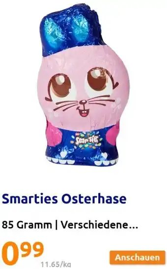 Action Smarties Osterhase 85 Gramm Angebot