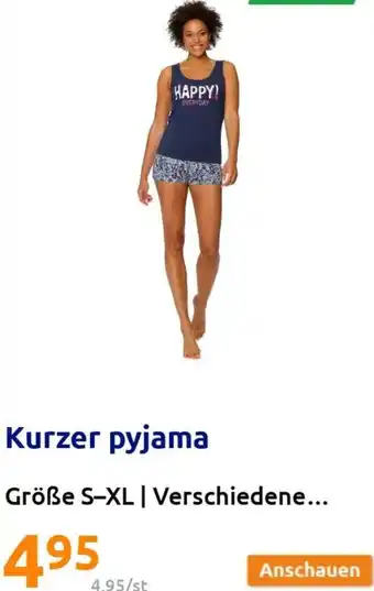 Action Kurzer Pyjama S-XL Angebot