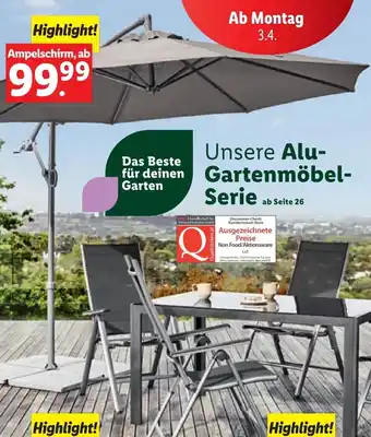 Lidl Alu-Gartenmöbel-Serie Gartentisch Angebot