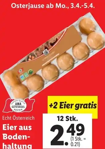 Lidl Echt Österreich Eier aus Bodenhaltung 12 Stk. Angebot