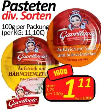 Wurstico Pasteten div. Sorten 100 g Angebot