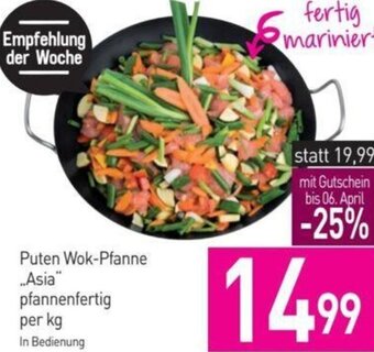 Sutterlüty Puten Wok-Pfanne,,Asia" pfannenfertig per kg Angebot