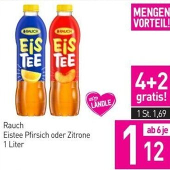 Sutterlüty Rauch Eistee Pfirsich oder Zitrone 1 Liter Angebot
