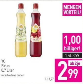 Sutterlüty YO Sirup 0,7 Liter Angebot