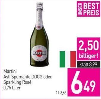Sutterlüty Martini Asti Spumante DOCG oder Sparkling Rosé 0,75 Liter Angebot