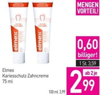 Sutterlüty Elmex Kariesschutz Zahncreme 75 ml Angebot