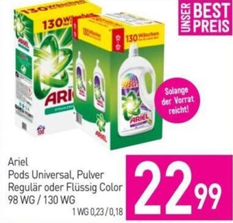 Sutterlüty Ariel Pods Universal, Pulver Regulär oder Flüssig Color 98 WG/ 130 WG Angebot