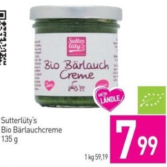 Sutterlüty Sutterlüty's Bio Bärlauchcreme 135g Angebot