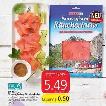 Spar Spar Asc Norwegischer Raucherlachs 200g Angebot