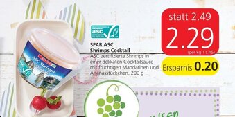 Spar Spar Asc Shrimps Cocktail 200 g Angebot