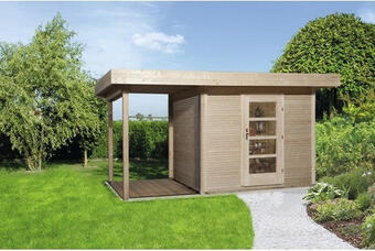 Hornbach Gartenhaus weka finline profil gr.3 mit fußboden und schleppdach 295 x 300 cm natur Angebot