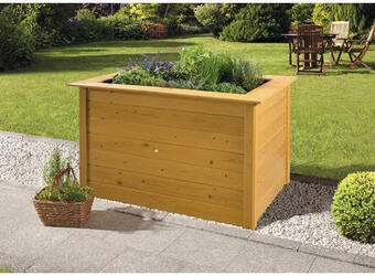 Hornbach Hochbeet klassisch weka profi 669 a 120x79x81 cm eiche hell Angebot