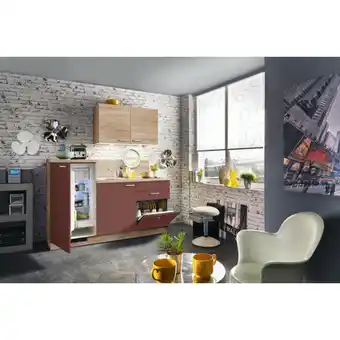 XXXLutz Küchenblock 180 cm in rot, eichefarben Angebot