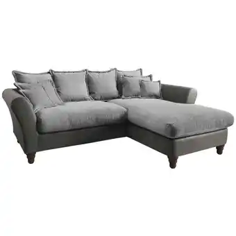 XXXLutz Ecksofa in chenille, mikrofaser anthrazit, grau Angebot