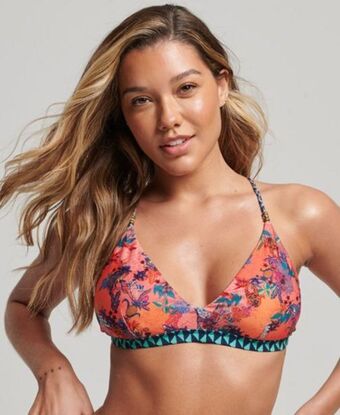 Vintage tropical bikini top