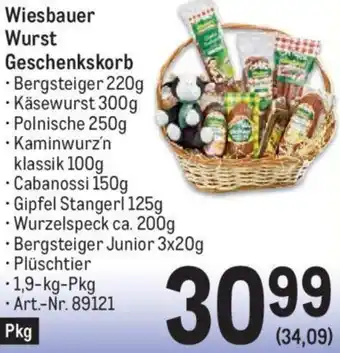Metro Wiesbauer Wurst Geschenkskorb Angebot
