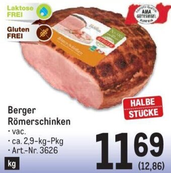 Metro Berger Römerschinken Angebot