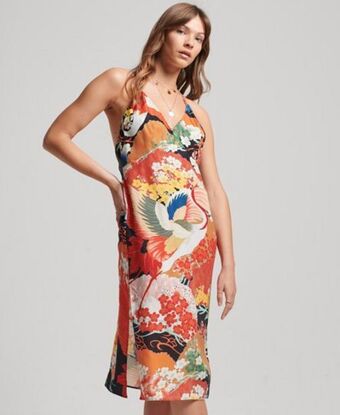 Superdry Printed midi slip dress Angebot