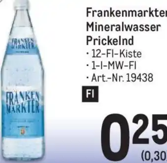 Metro Frankenmarkter Mineralwasser Prickelnd 1-l-EW-FL Angebot