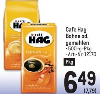 Metro Cafe Hag Bohne od. gemahlen 500-g-Pkg Angebot