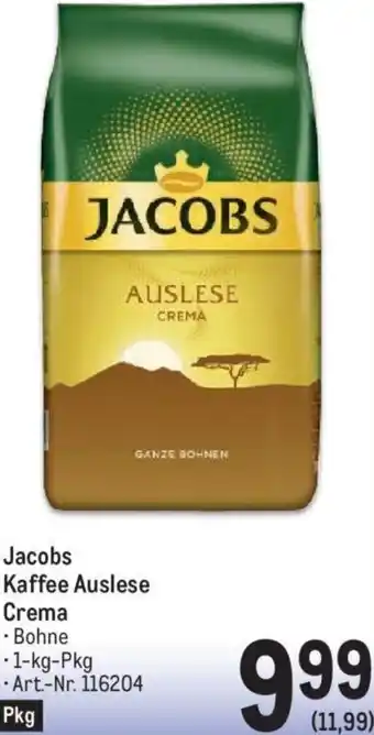 Metro Jacobs Kaffee Auslese Crema 1-kg-Pkg Angebot