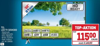 Metro TCL LED TV 32D4300 Angebot