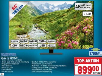 Metro Samsung QLED TV 65Q80B Angebot