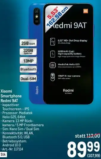 Metro Xiaomi Smartphone Redmi 9AT Angebot