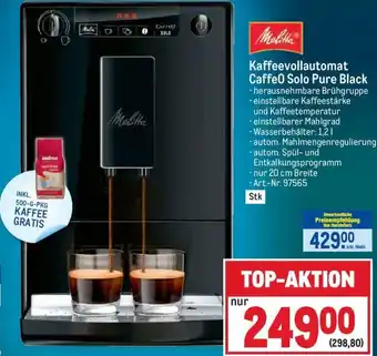 Metro Melitta Kaffeevollautomat Caffe0 Solo Pure Black Angebot