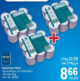 Metro Teelichter Maxi Angebot