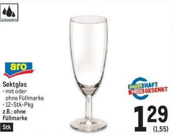 Metro Sektglas Angebot