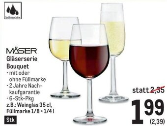 Metro Mäser Gläserserie Bouquet Angebot