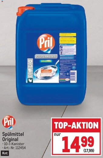 Metro Pril Spülmittel Original 10-l-Kanister Angebot
