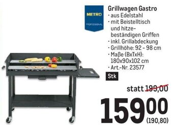 Metro Grillwagen Gastro Angebot