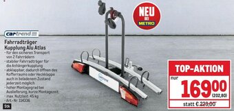 Metro cartrend Fahrradträger Kupplung Alu Atlas Angebot