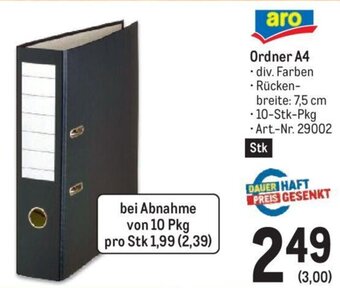 Metro aro Ordner A4 Angebot